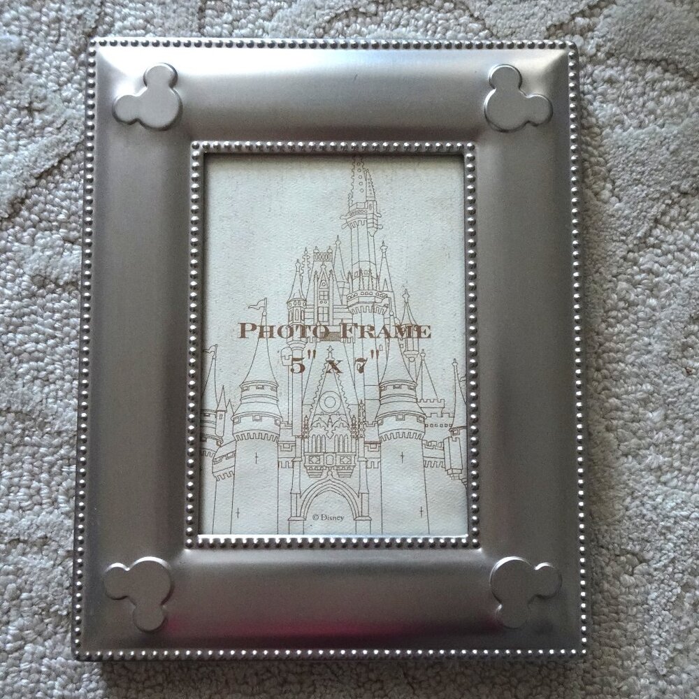 Disney World 5x7 Silver Mickey Picture Frame Walt Disney World Embossed